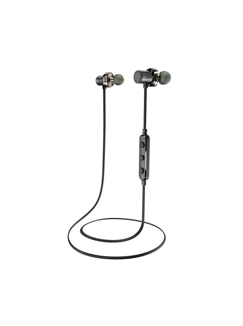 AWEI X670BL Bluetooth In ear Dual Dynamic Driver Earphones with Extra Bass Black