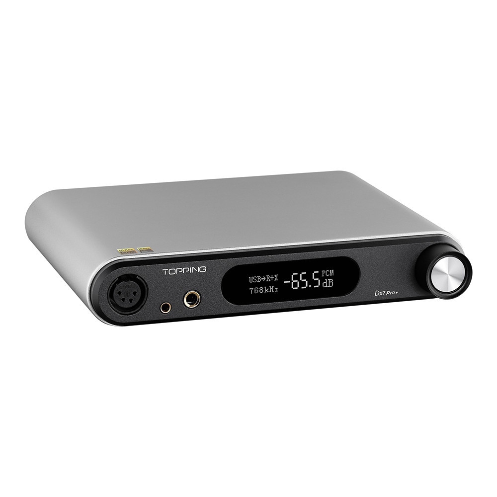 TOPPING DX7 PRO+ - High-End Quality Desktop DAC and Headphone Amplifier  with Bluetooth 5.0 aptX HD LDAC 32bit 768kHz DSD512 - Gray