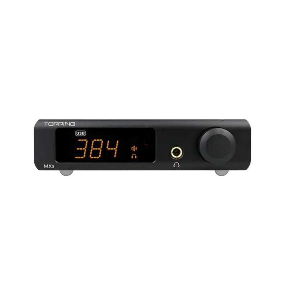 TOPPING MX5 - Desktop DAC and Stereo Amplifier 32bit 384kHz DSD256 - Black